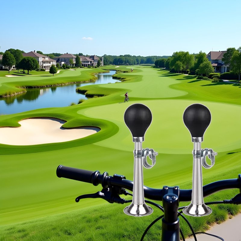 2Pcs Black Bicycle Bike Bugle Horn Bell Metal Air Horn Clown Horn for Bicycle Golf Cart Bike Horns Accessories