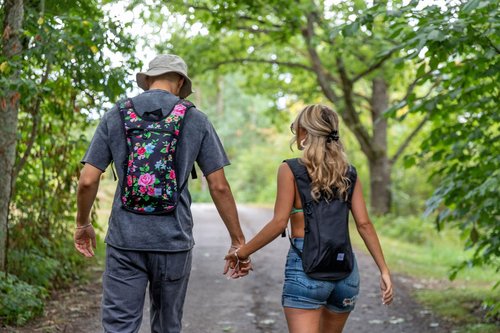 Vibe Hydration Pack Backpack with 2L Bladder for Women, Men, Teens, Kids - Sports, Outdoor, Running, Camping, Hiking, Festivals, Raves (Black)