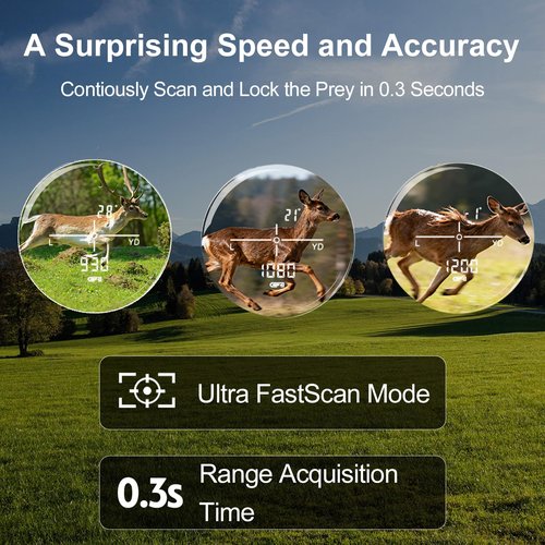 FLYSTONE Precision Laser Rangefinder for Golf & Hunting, 1000 m Range | Camouflage