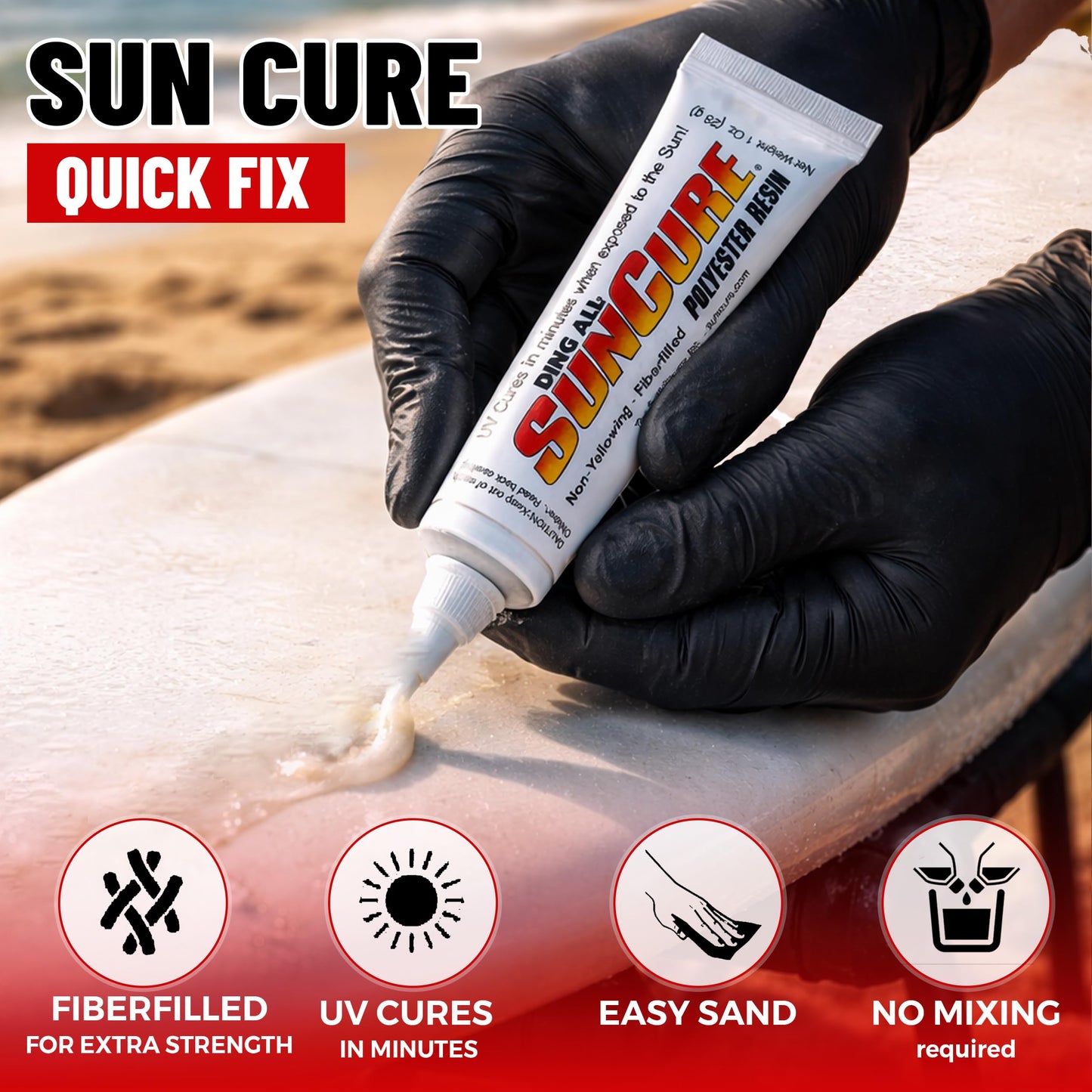 4 Oz All Super - Epoxy Polyester Resin for Surfboard Fiberglass Repair Kit