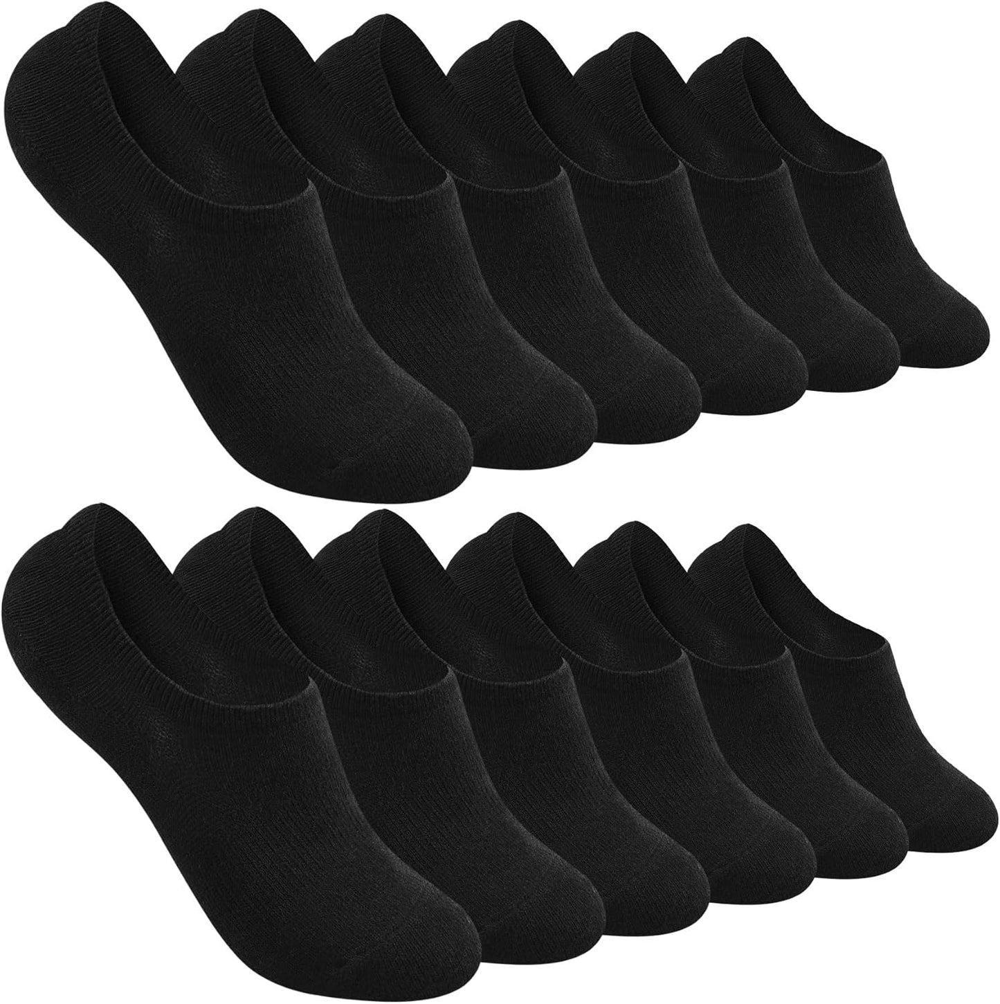 Skiennix No Show Socks for Women - Anti-Slip Low Ankle Footies for Sneakers | 6/8 Pairs