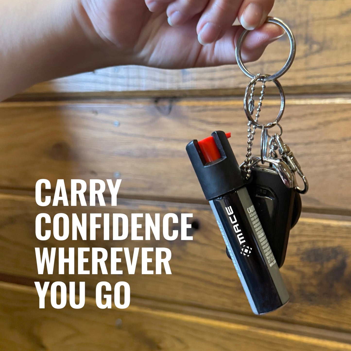 Mace Pepper Spray - Twist Lock Model, 0.63 oz, 12 Feet Range, Max Police Strength, Long Lasting UV Dye, Leakproof Design, Self Defense Pepper Spray for Women & Men - Gray