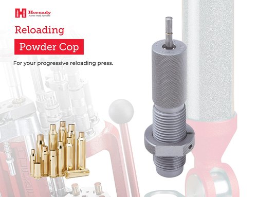 Hornady Powder Cop – Install on Your Progressive Press, Automatically Checks Dropped Charges – Works with All Powder Types and Cartridges – Item 050063