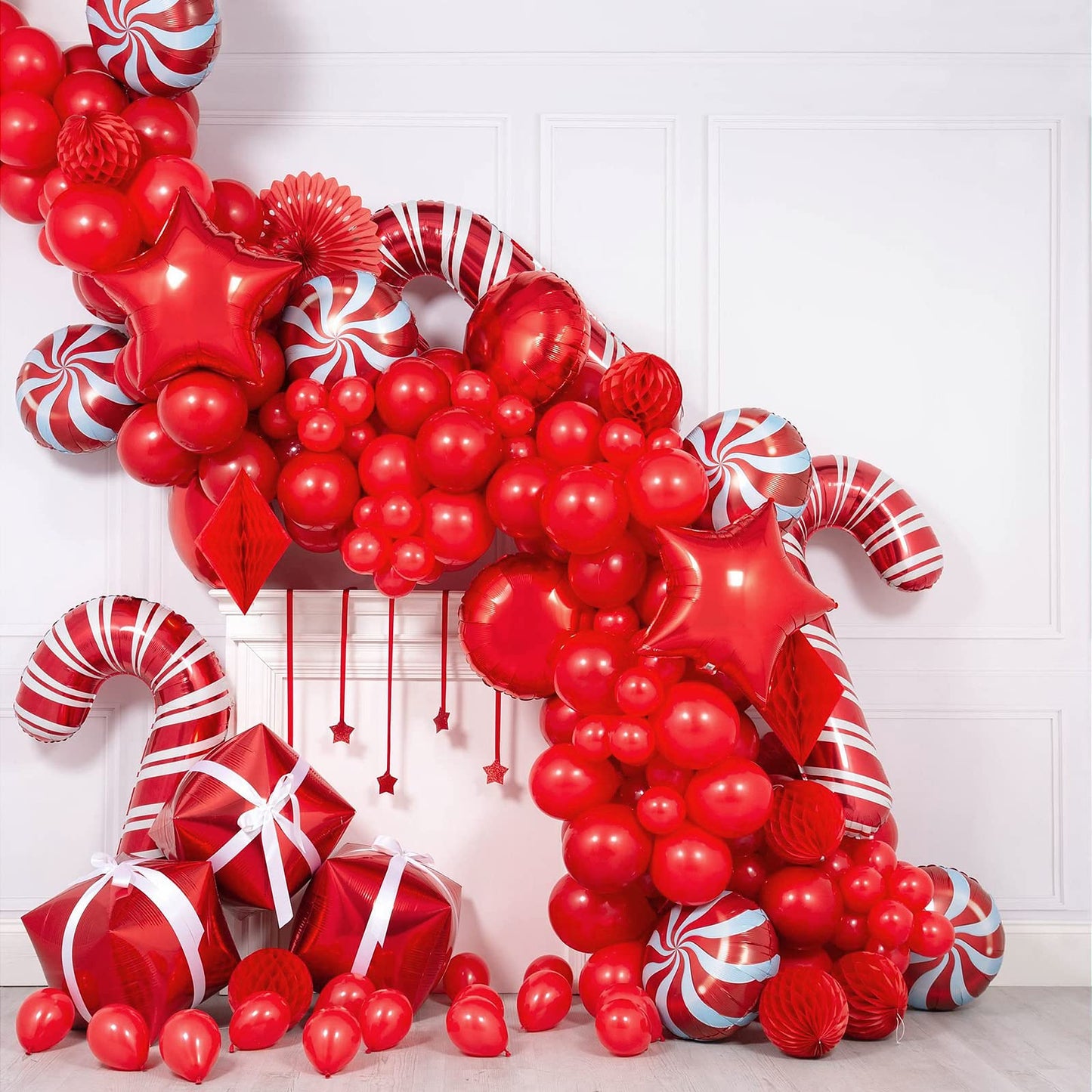 FOTIOMRG Red Balloons, 50 Pack - 12 inch Latex Party Balloons for Birthday, Graduation, Baby Shower, Valentines, Christmas, Wedding Parties (with Red Ribbon)