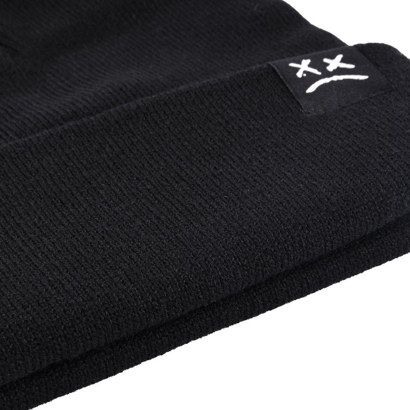 45°LOOKUP CEED Fashion Autumn Winter Warm Beanie Hats Embroidery Cotton Caps Men Women Knitted Hip Hop Hats (US, Alpha, One Size, Black2)