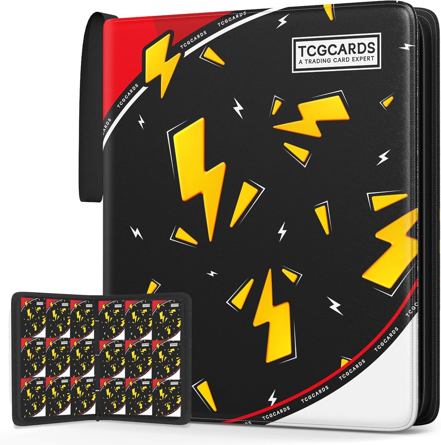 Trading Card Binder - 9 Pocket Card Book with 50 Removable Sleeves | Fits 900 Cards, Black