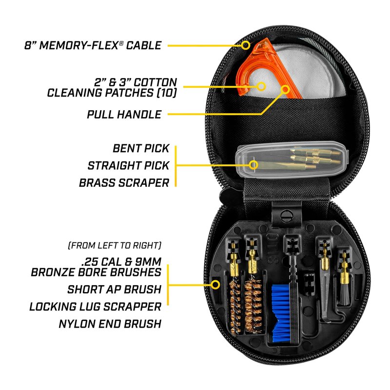 Otis Technologies FG-753-G Cleaning System, 3 Gun Competition, Clam Package, Black