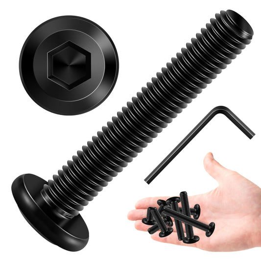 20Pcs M6 Bolt M6 x 40mm Flat Head Socket Cap Screw Bolts, Allen Socket Drive M6 Screws Assortment, Stainless Steel Black Oxide M6x1.0 Bolt by Marysino