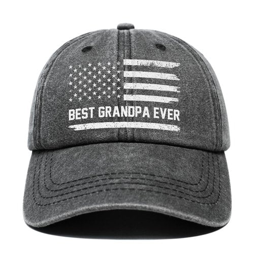 Grandpa Gifts, Grandpa Hat, Grandpas Birthday Gifts for Men, Funny Fathers Day Christmas Thanksgiving Gift for Grandpas Grandfather from Granddaughter Grandson, Adjustable Washed Cotton Baseball Cap