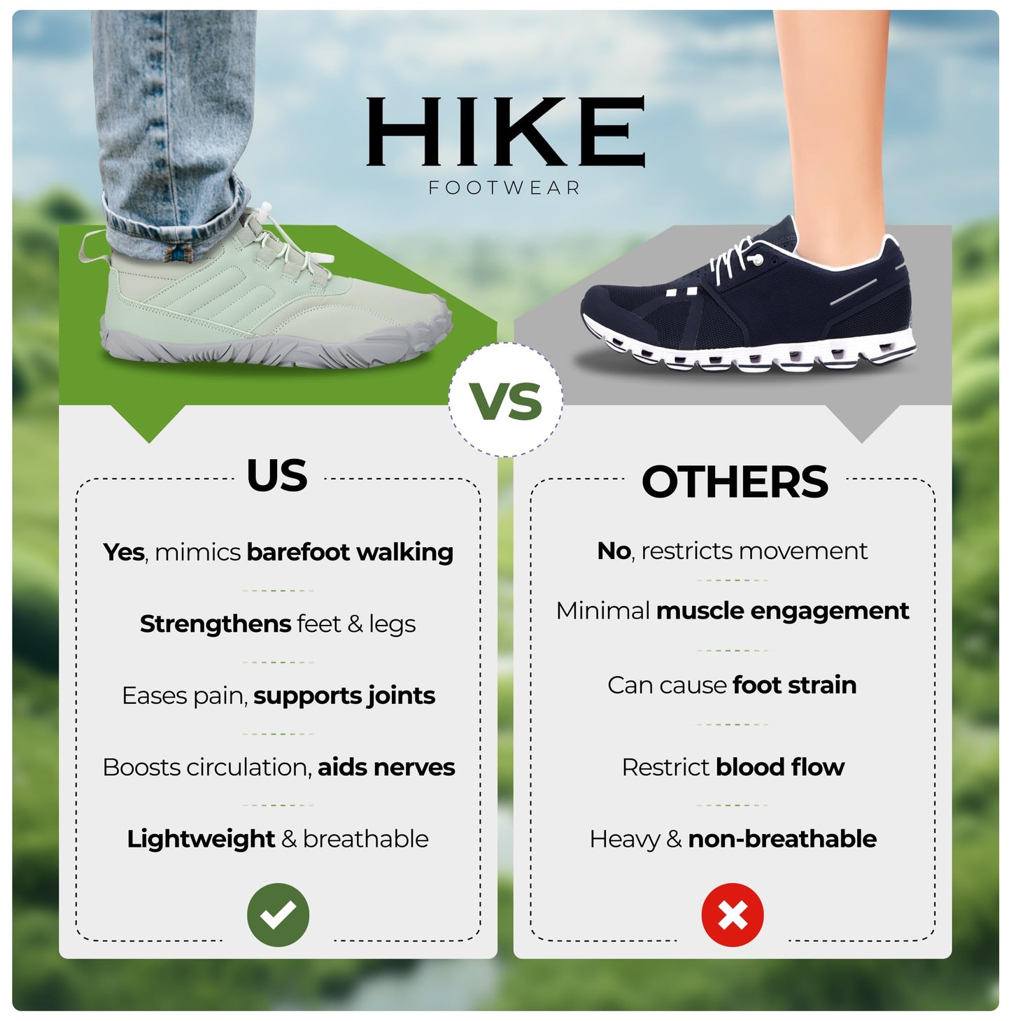 Hike Footwear Caspar Pro HF - Non-slip and Healthy Comfortable Winter Barefoot Pro Shoes Provide Warmth and Support, Natural Walking Hike Boots For Women Men