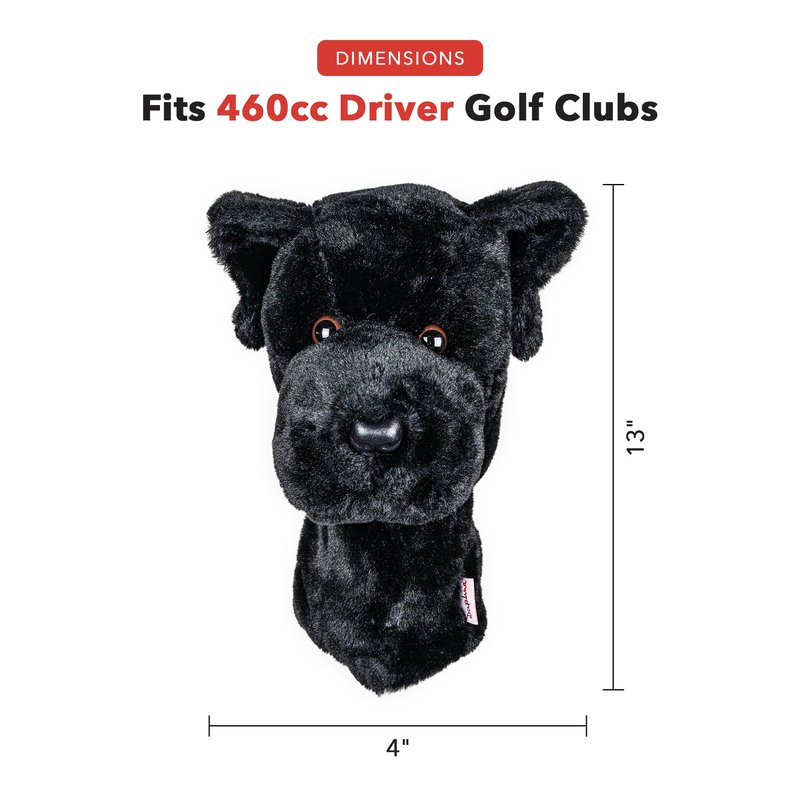 Daphne's Headcovers Black Lab Driver Headcover | Premium Driver Headcovers | Funny Golf Club Covers | Stylish Protection for Your Clubs | Men's Golf Gear | Driver Headcover for Men and Women