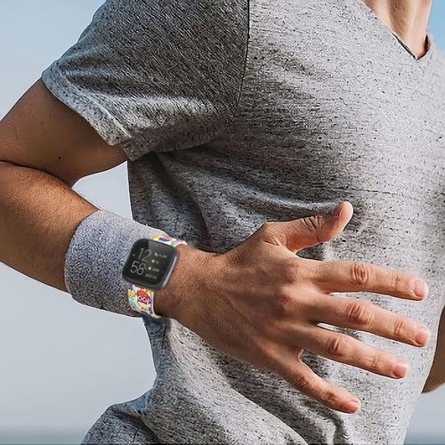 Ecute Small Soft Silicone Waterproof Replacement Women Men Strap Band Compatible with Fitbit Versa/Versa 2/Versa Lite/Versa SE - Color Owl