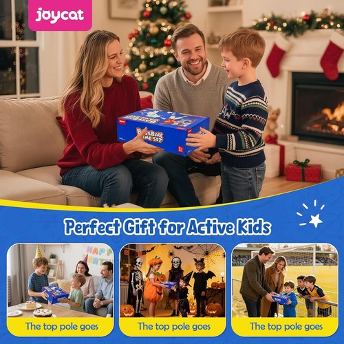 JoyCat Baseball Practice Equipment - Adjustable Height Target for Kids | T-Ball Bat & 4 Soft Balls