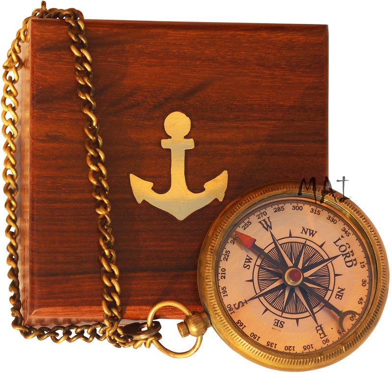 Trust in The Lord with All Your Heart -Proverbs 3: 5-6 Quote Engraved Compass with Wooden Box, Camping Compass, Graduation Day, Religious Gifts, Catholic Gifts for Christmas.
