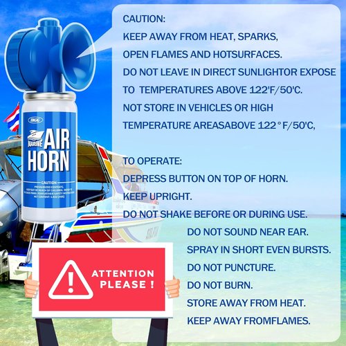 Fingig 1.4oz Boat Air Horn - Loud Mini Safety Horn for Sports Events & Celebrations