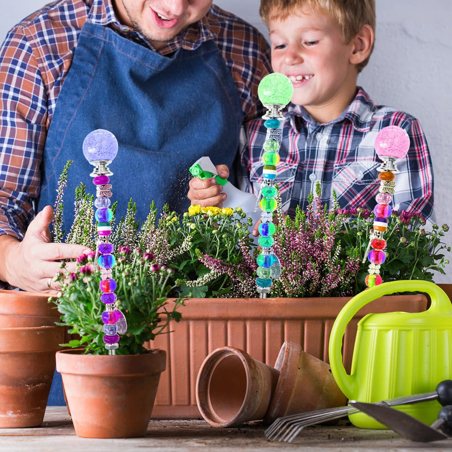 MingQiEven 48 Pack 8/32 Inch Stainless Steel M4 Threaded Rod with Hex Nuts Include 16 Pcs M4 Threads Studs Rods and 32 Pcs Fully Threaded Hex Nuts for Hangers and Beaded Garden Stake(8 Inch)