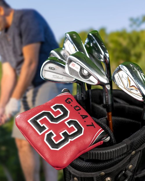 Golf Headcovers Red No.23 Square Mallet Putter Cover, Mallet Putter Cover,Putter Cover for Scotty Cameron Odyssey Taylormade Spider Putters
