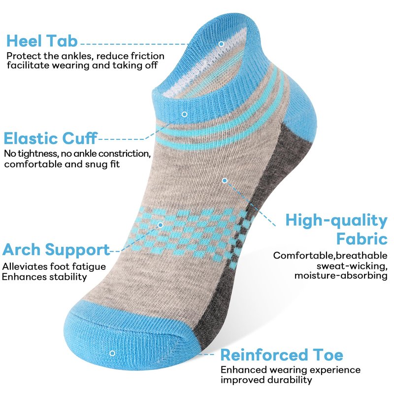 ZERULETS Kids Socks Boys Sock 12 Pairs Ankle Athletic Short Low Cut Socks for Boys Kids Girls 1-14 Years(Multicolor-A,5-7 Years)