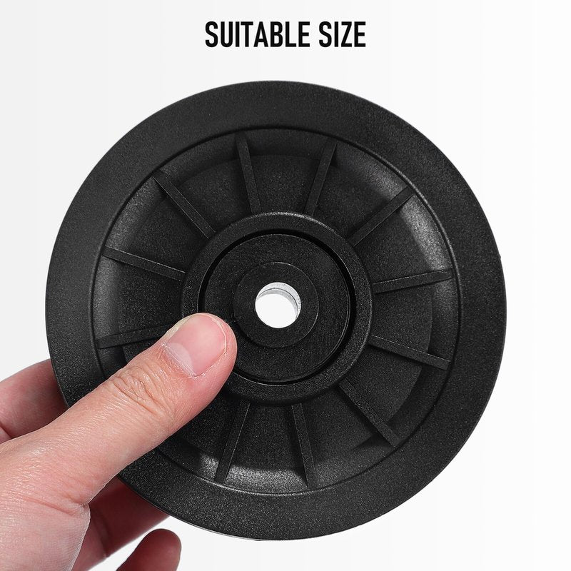 Vaguelly 3Pcs Fitness Pulley Wheel Lightweight Gym Pulley for Easy Replacement Maintenance Black Fitness Equipment Accessories for Home Gym
