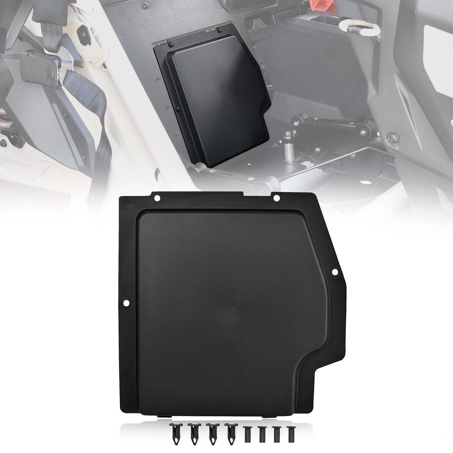 KATIMOTO Black Battery Cover Kit for Can Am Maverick X3 / X3 MAX 2017-2025 All Models Accessories, Maverick X3 Plastic Battery Pack Protection Plates (1 PCS)