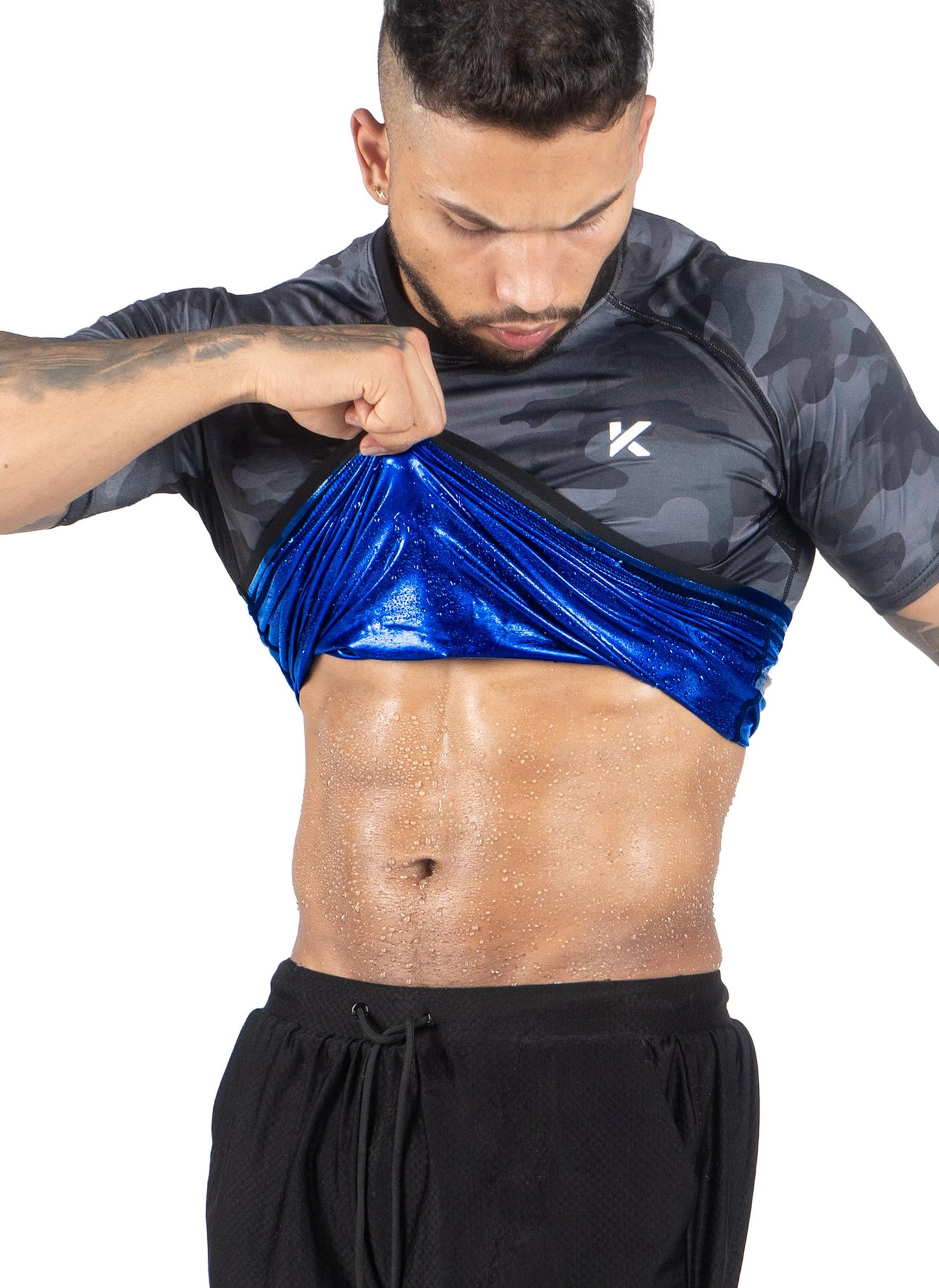 Kewlioo Sauna Shirt for Men - Original Heat Trapping Sweat Vest, Sauna Suit For Men, Compression Workout Sweat Suit for Gym, Workouts