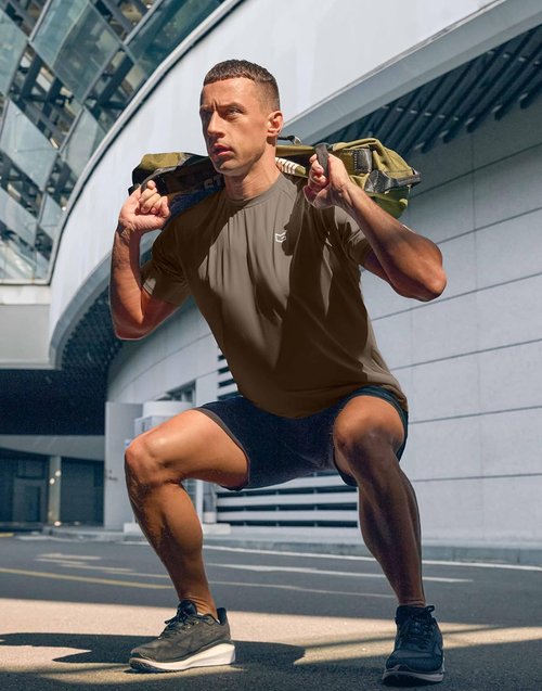G Gradual Men's Athletic Performance Tee - Moisture-Wicking Cooling Short Sleeve Workout Shirt for Gym & Tennis