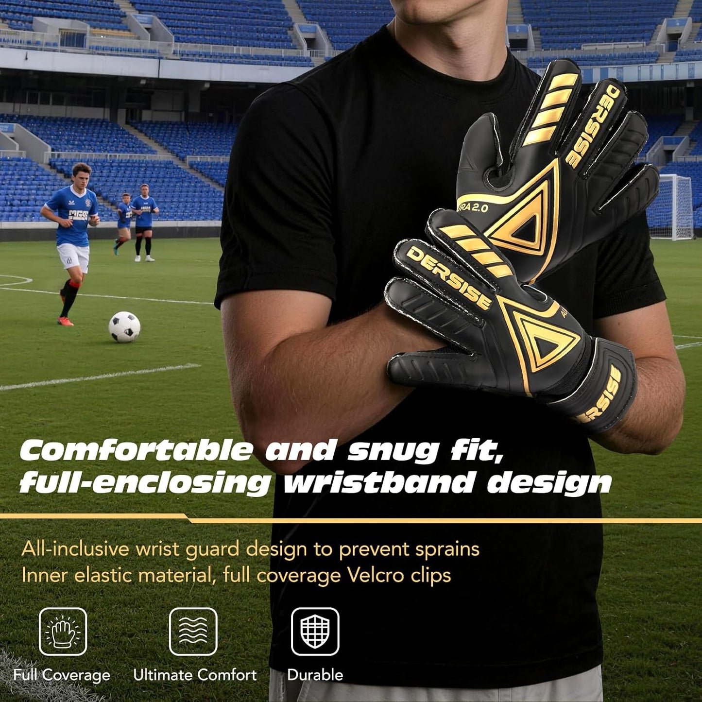 Regine Switzerland Goalkeeper Gloves - Premium Anti-Slip Grip & Finger Protection for All Weather | Kids & Adults