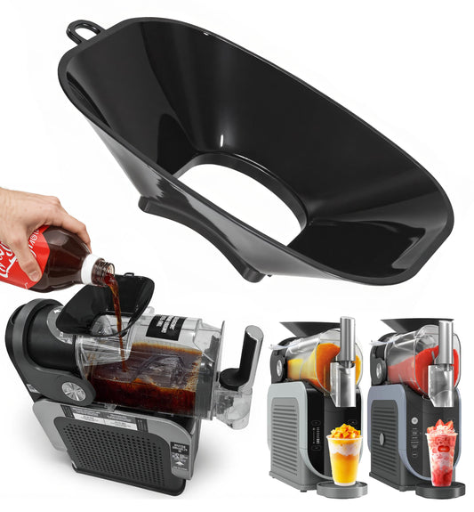 Anti-Splash Flow Hood For Ninja Slushie Machine FS301/FS300 - Liquid Guide Cover - Ninja Slushie Machine Accessories - No Spills When Pouring Beverages/Fruit Juices - Tool-Free Installation