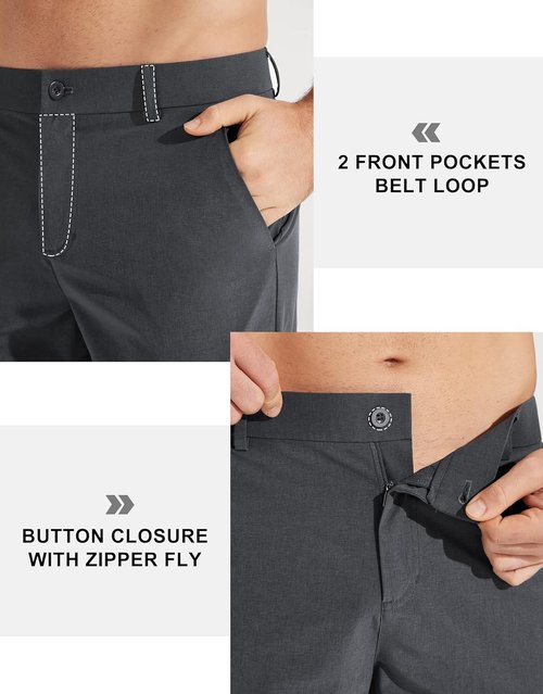 Libin Men's Golf Pants - Stretch Quick-Dry Casual Trousers with Pockets | Lightweight Comfort in 30"/32"/34" Sizes