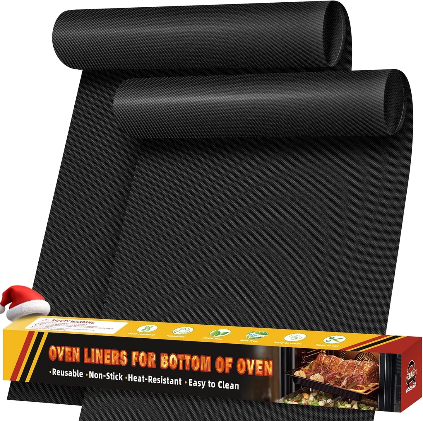 Skiennix Oven Liners - 2 Pack Heavy Duty Non-Stick Mats | Reusable & Heat Resistant, 17"x25", BPA/PFOA Free