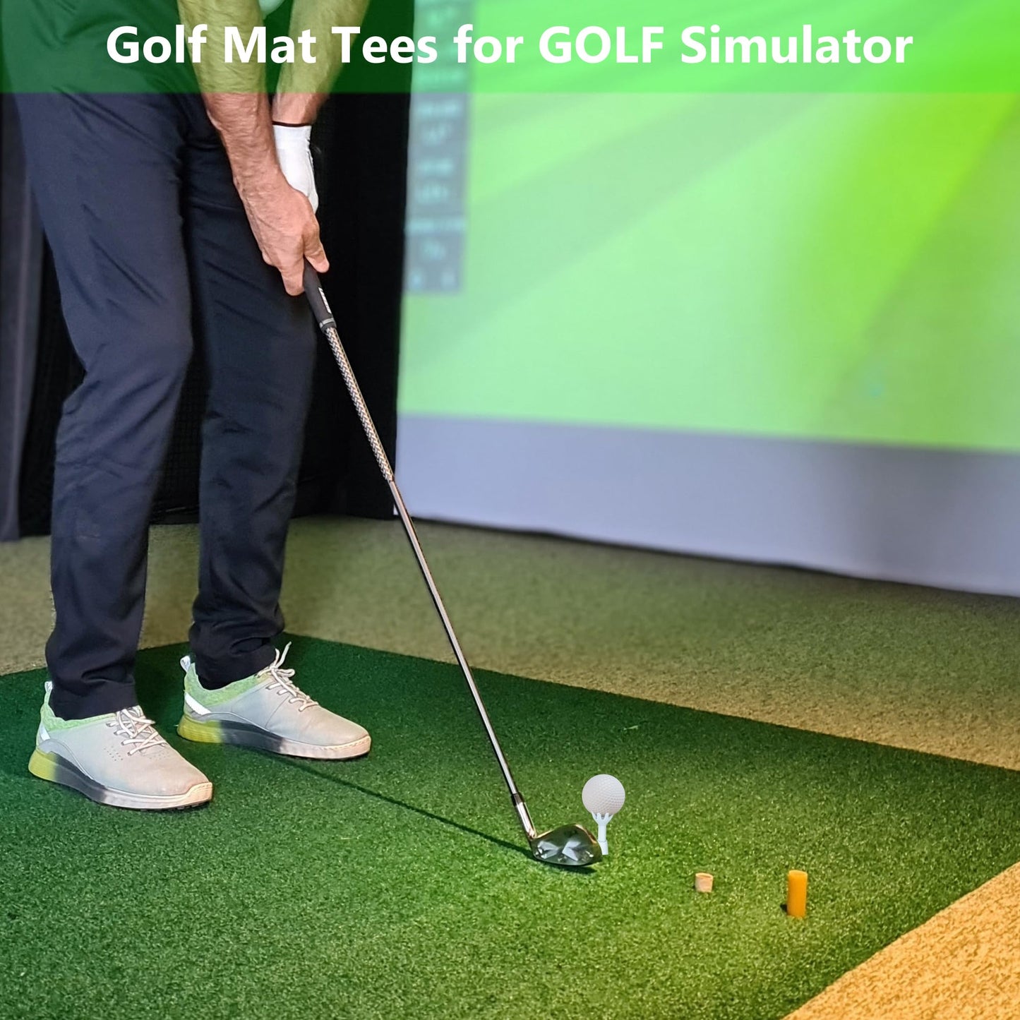 Asyxstar Adjustable Golf Tees - Golf Accessories for Men, Adjustable Golf tee Heights Range from 2.1" to 2.9" - No Need to Repeatedly Pick Up