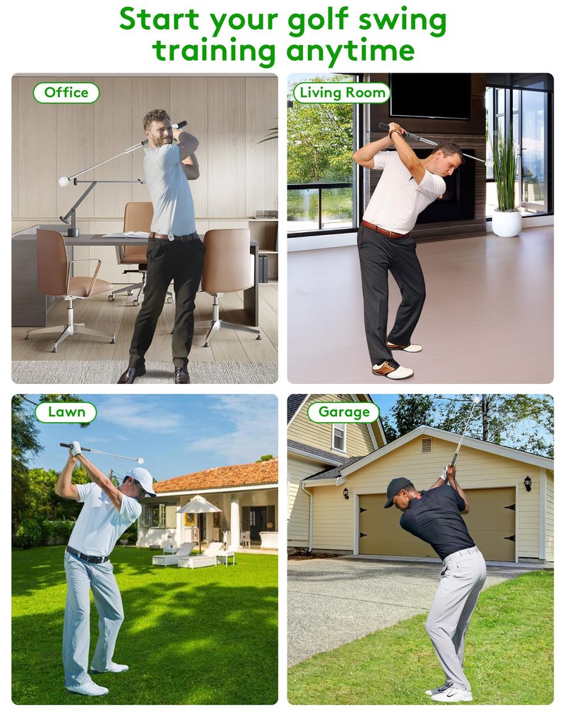 VILEMALEN Golf Swing Trainer - Superior Golf Training Aid, Unmatched Grip Trainer, Ideal for Golf Practice & Training (Left Hand, Black)