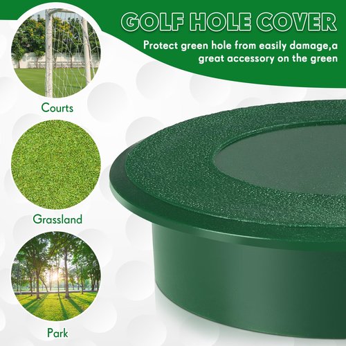 Glimin 6 Pcs Golf Hole Cup Covers Putting Green Cup Golf Practice Training Aids Hole Covers for Yard Garden Backyard Game Ball Outdoor Activities