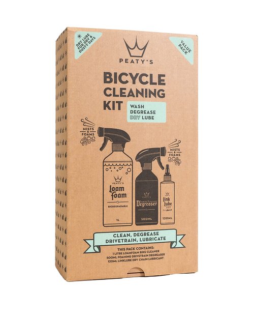 Peaty's Bicycle Cleaning Kit - Wash, Degrease, and Lubricate (Dry Weather), Clear, 18.33 Fl Oz (Pack of 3)