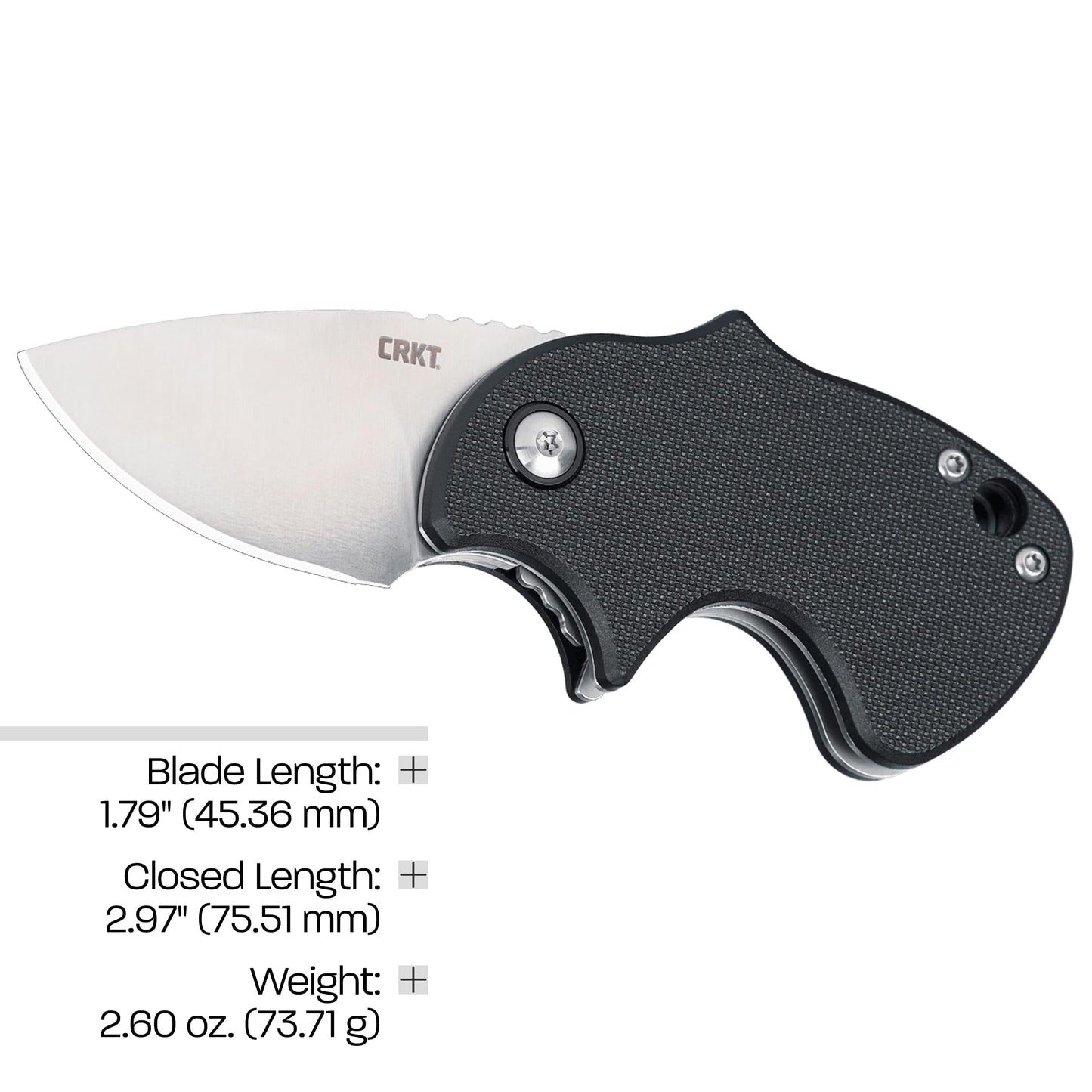 CRKT Orca Everyday Carry Assisted Folding Knife with Liner Lock: D2 Plain Edge Blade, Glass-Reinforced Nylon Handle, Pocket Clip, 7930