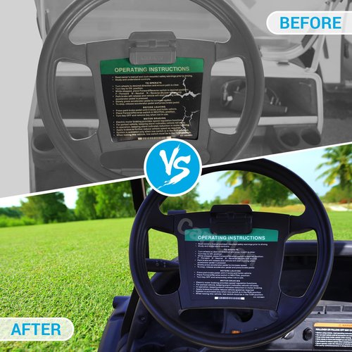 CartClan Club Car Precedent Steering Wheel Sticker&Dashboard Sticker Kit