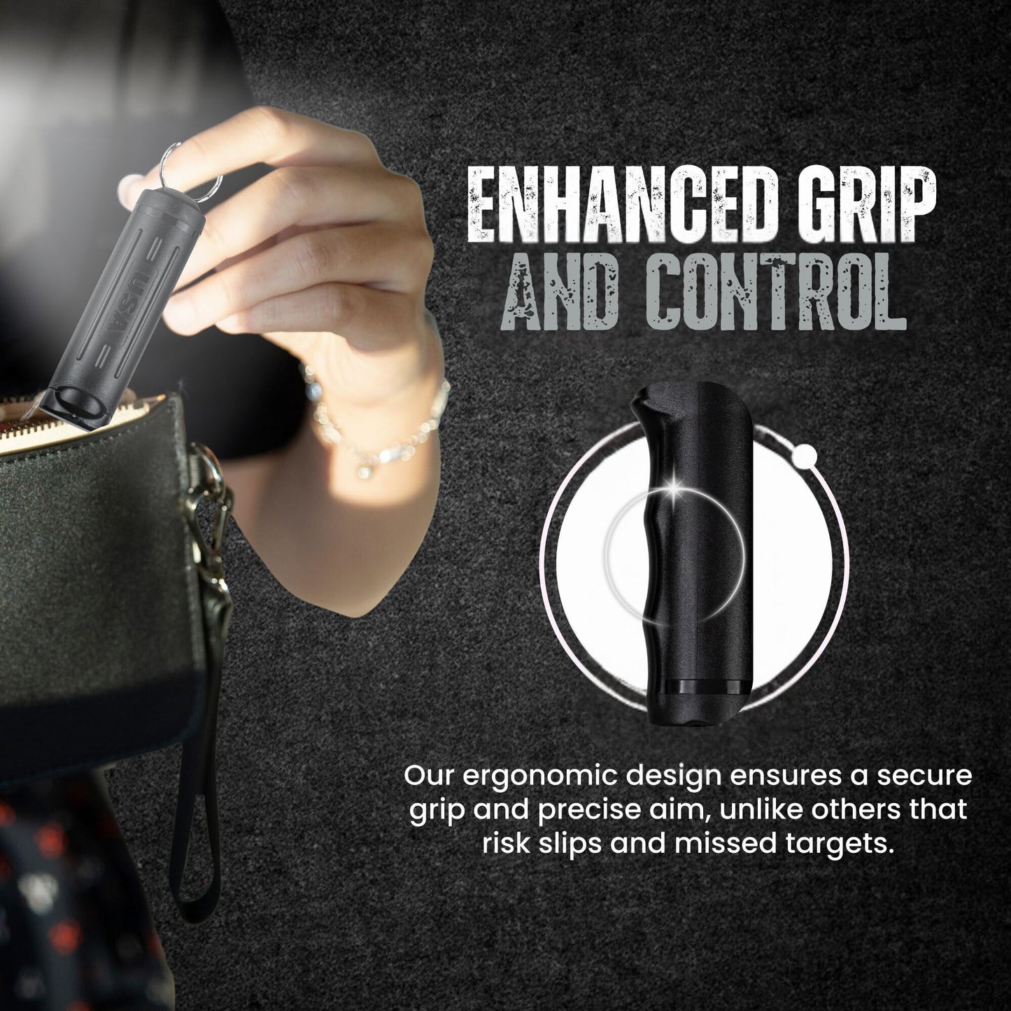Police Magnum Keychain Pepper Spray Flip Top Safety- Maximum Heat Strength OC with Dye- Tactical Women & Men's Self Defense- Made in The USA- 3 Pack Black FT