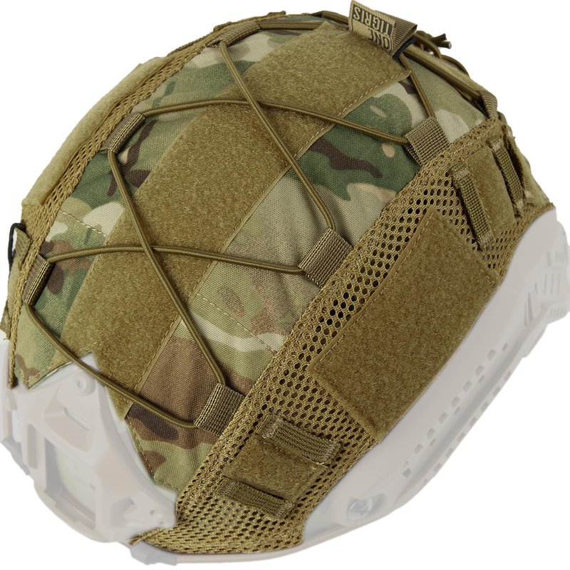 OneTigris Helmet Cover No Helmet, Tactical Airsoft Cloth Cover for Ops-Core Fast PJ Helmet in Size M/L, Ballistic FAST Helmet in Size M/L, Non-Ballistic FAST Bump Helmet in Size L/XL, Multicam, Medium