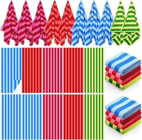 EBOOT Oversized Beach Towel Set - Extra Large Quick-Dry Microfiber Pool Towels | 36 x 72 Inch, Mixed Colors