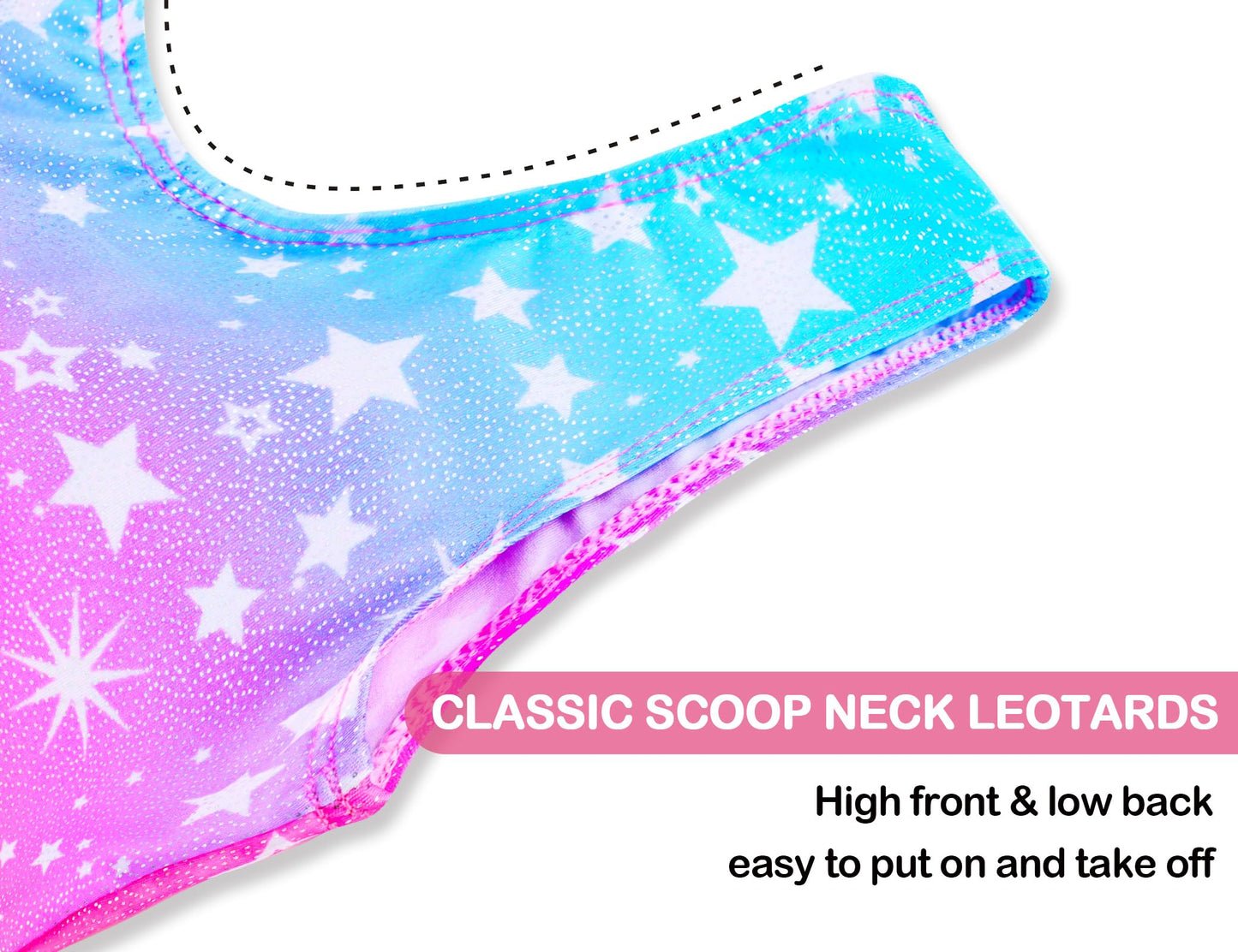Domusgo Girls Gymnastics Leotards Size 4t 5t One Piece Sleeveless Pink Blue Galaxy Tumbling Outfits