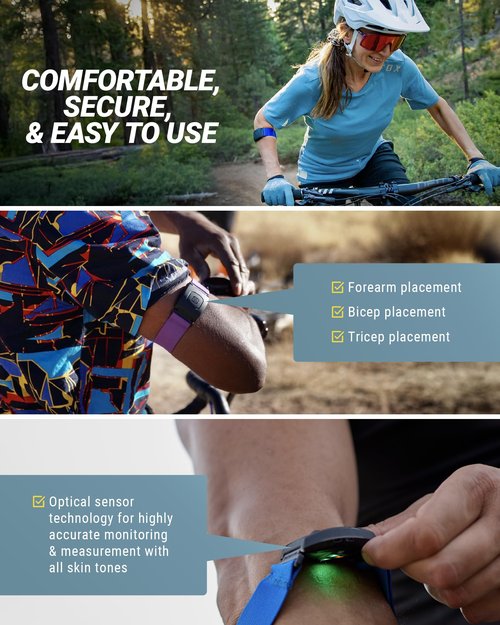 Scosche Rhythm+ 2.0 Heart Rate Monitor Armband for Running, Cycling, Exercise & Recovery with Bluetooth, ANT+, Optical Sensor for HRV & RRi Data, IP68 Waterproof Fitness Tracker with 24hr Battery Life