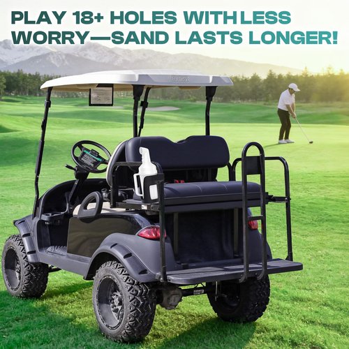 DRIVE UP Golf Cart Sand Bottle Suitable for Club Car Precedent, Handle Designed Divot Filler Sand Bottle with Rattle Proof Holder, Large Capacity - Playing 18 or More Holes