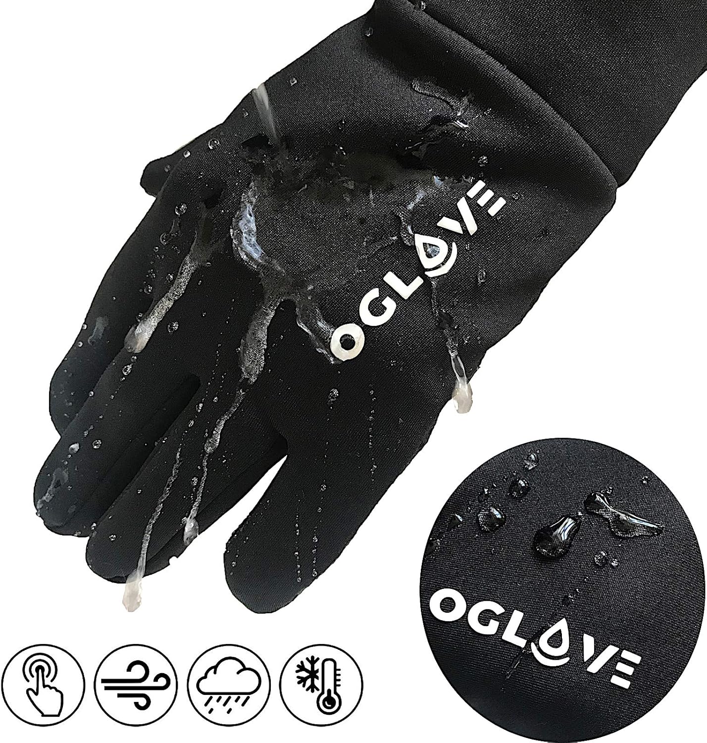 OGLOVE Kids Waterproof Soccer Field Gloves - Thermal Anti-Slip Grip Youth Sports Gloves for Cold Weather