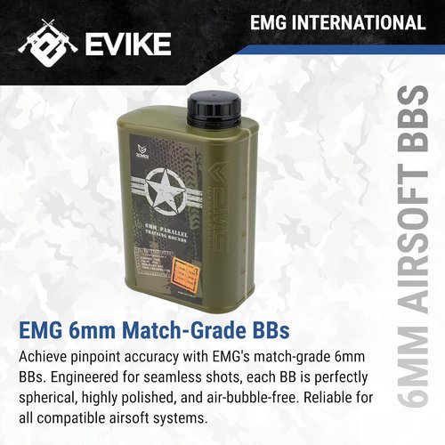 Evike Airsoft - EMG International Match Grade 6mm Airsoft BBs | Precision Performance 0.20g