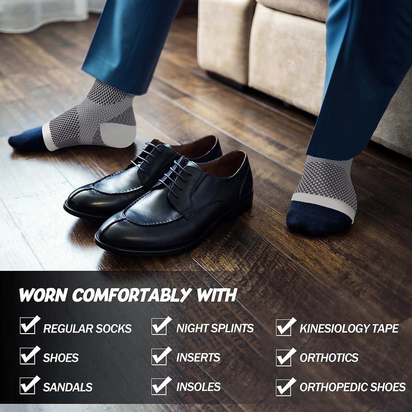 Skiennix Compression Socks - Open Toe Design for Swelling Relief | Medium White Pair for Achilles Tendonitis & Heel Pain