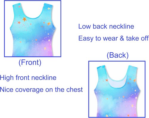 Domusgo Gymnastics Leotards - Sparkly One-Piece Tumbling Outfit for Girls | Stylish & Comfortable
