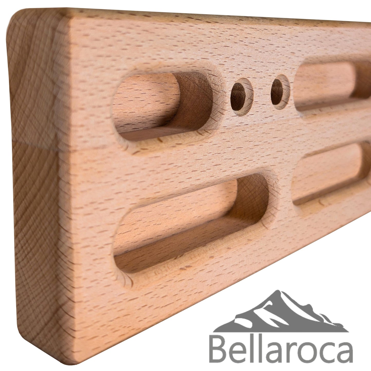 Bellaroca® Portable Hangboard Hexagons for Rock Climbing – Set of 2 Wood Climbing Fingerboards with 10+ Grip Combinations, Pinch and Crimp Holds for Bouldering and Finger Strength Training