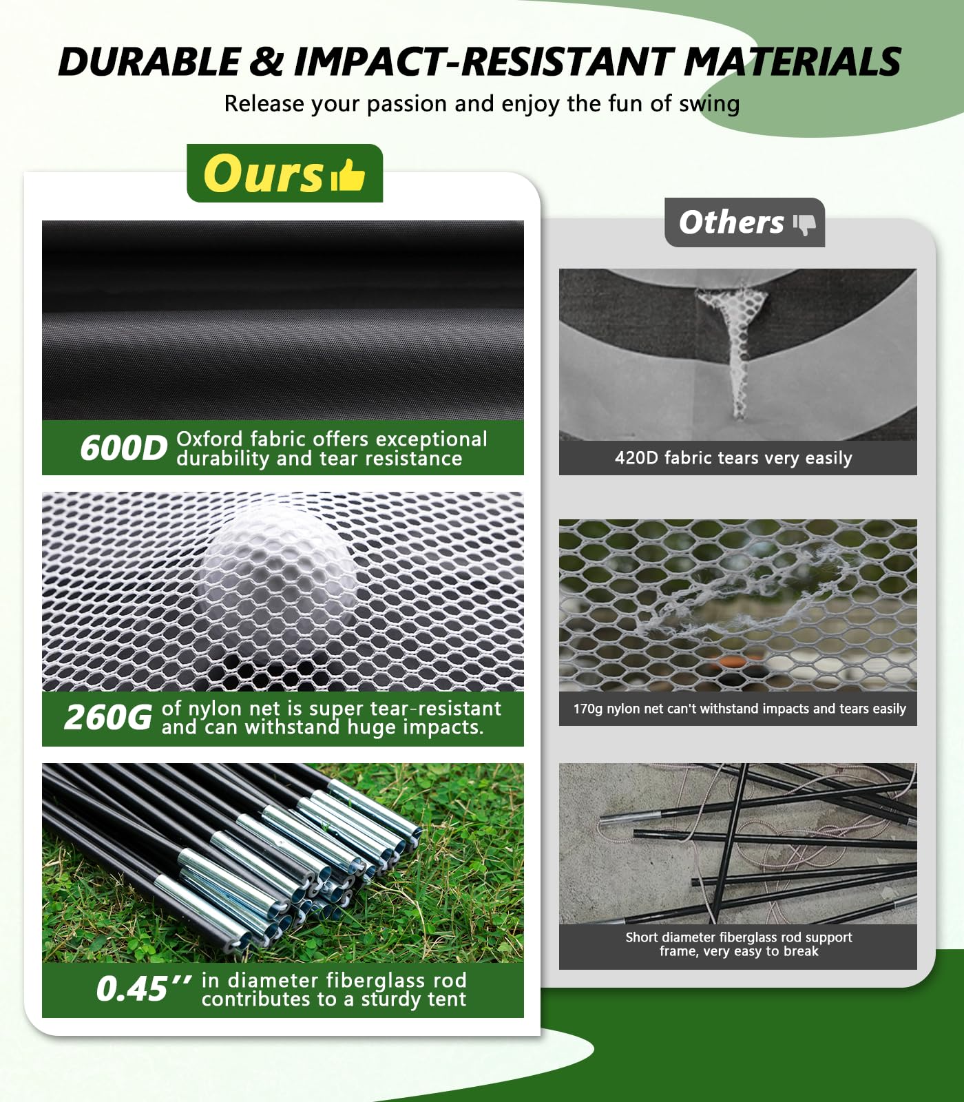 Golf Net: 10 x 7FT Practice Net with Mat for Chipping, Swing, Driving Practice, Nets for Backyard, Indoor & Outdoor Use, Ideal Golf Accessories Gifts for Men, Women, dad, Husbands, and Golfers