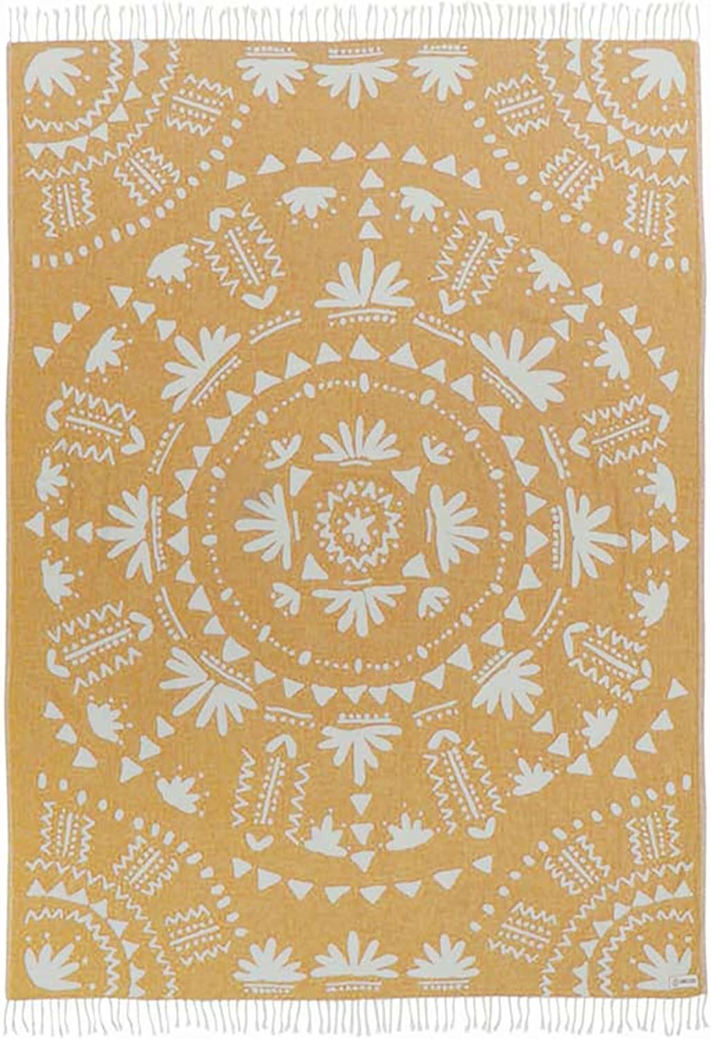 Sand Cloud Large Turkish Beach Towel - Quick-Dry, Sand-Free, 100% Organic Cotton - Boho Honey XL Design
