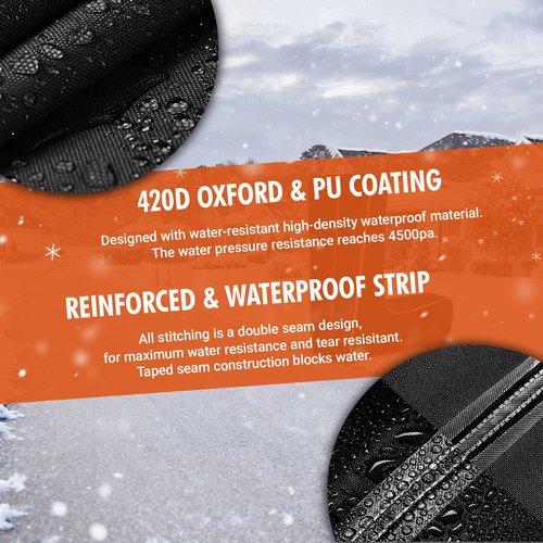 Electric Scooter Cover, 360° Full Coverage Universal Outdoor Waterproof Dustproof Sun Protection Scooter Storage Cover, Fit for 500W to 2000W E-Scooters, All Season (54" L x 28" W x 52" H)